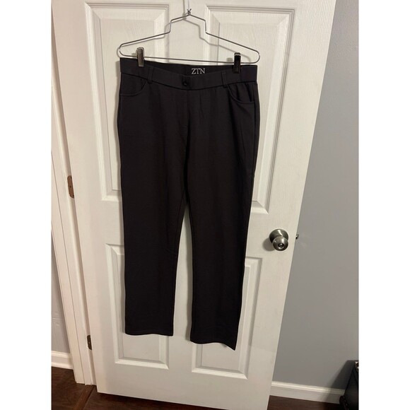 ZTN Stretchy Pull-On Dress Pants Dark Grey Size L New Without Tags - Picture 6 of 10